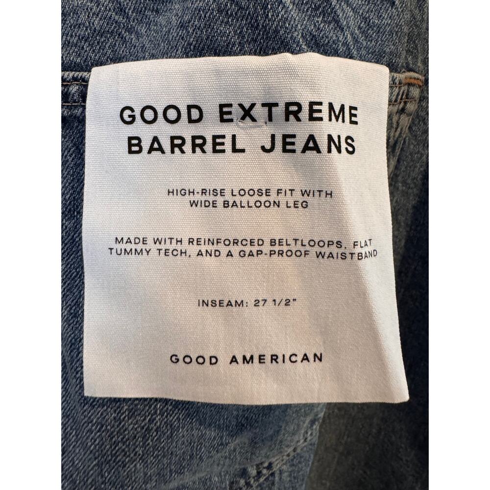 Good American Good Extreme Barrel Jeans – Size 20 / 27.5 Inseam - Med wash - NWT - Picture 8 of 10